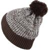image:imageKids Knit Daily Pom Beanie Hat with Thick Fleece Lining for Boys and Girls Versatile Winter Warm Cozy Skull Hats for ChildrenBrown