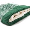 image:imageKids Knit Daily Pom Beanie Hat with Thick Fleece Lining for Boys and Girls Versatile Winter Warm Cozy Skull Hats for ChildrenDark Green