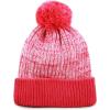 image:imageKids Knit Daily Pom Beanie Hat with Thick Fleece Lining for Boys and Girls Versatile Winter Warm Cozy Skull Hats for ChildrenHot Pink