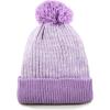 image:imageKids Knit Daily Pom Beanie Hat with Thick Fleece Lining for Boys and Girls Versatile Winter Warm Cozy Skull Hats for ChildrenLilac