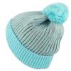 image:imageKids Knit Daily Pom Beanie Hat with Thick Fleece Lining for Boys and Girls Versatile Winter Warm Cozy Skull Hats for ChildrenMint