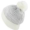 image:imageKids Knit Daily Pom Beanie Hat with Thick Fleece Lining for Boys and Girls Versatile Winter Warm Cozy Skull Hats for ChildrenWhite