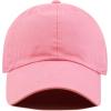 image:imageKids Washed Low Profile Cotton and Denim UPF 50 Plain Baseball Cap Hat0 Light Pink