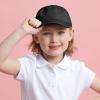 image:imageKids Washed Low Profile Cotton and Denim UPF 50 Plain Baseball Cap HatBlack