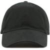 image:imageKids Washed Low Profile Cotton and Denim UPF 50 Plain Baseball Cap HatBlack