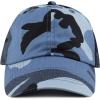 image:imageKids Washed Low Profile Cotton and Denim UPF 50 Plain Baseball Cap HatBlue Camo