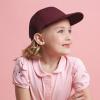 image:imageKids Washed Low Profile Cotton and Denim UPF 50 Plain Baseball Cap HatBurgundy
