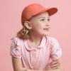 image:imageKids Washed Low Profile Cotton and Denim UPF 50 Plain Baseball Cap HatCoral