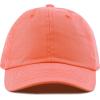 image:imageKids Washed Low Profile Cotton and Denim UPF 50 Plain Baseball Cap HatCoral