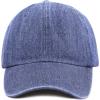 image:imageKids Washed Low Profile Cotton and Denim UPF 50 Plain Baseball Cap HatDark Denim