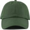 image:imageKids Washed Low Profile Cotton and Denim UPF 50 Plain Baseball Cap HatDark Green
