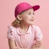 image:imageKids Washed Low Profile Cotton and Denim UPF 50 Plain Baseball Cap HatHot Pink
