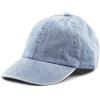image:imageKids Washed Low Profile Cotton and Denim UPF 50 Plain Baseball Cap HatLight Denim