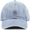 image:imageKids Washed Low Profile Cotton and Denim UPF 50 Plain Baseball Cap HatLight Denim
