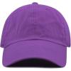 image:imageKids Washed Low Profile Cotton and Denim UPF 50 Plain Baseball Cap HatPurple