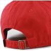 image:imageKids Washed Low Profile Cotton and Denim UPF 50 Plain Baseball Cap HatRed