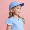 image:imageKids Washed Low Profile Cotton and Denim UPF 50 Plain Baseball Cap HatSky Blue