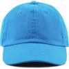 image:imageKids Washed Low Profile Cotton and Denim UPF 50 Plain Baseball Cap HatTurquoise
