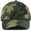 image:imageKids Washed Low Profile Cotton and Denim UPF 50 Plain Baseball Cap HatWoodland Camo