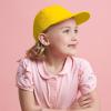 image:imageKids Washed Low Profile Cotton and Denim UPF 50 Plain Baseball Cap HatYellow