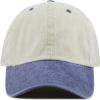image:imageThe Hat Depot 100 Cotton Pigment Dyed Low Profile Dad Hat Six Panel Cap2 BeigeNavy