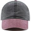 image:imageThe Hat Depot 100 Cotton Pigment Dyed Low Profile Dad Hat Six Panel Cap2 BlackBurgundy