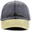 image:imageThe Hat Depot 100 Cotton Pigment Dyed Low Profile Dad Hat Six Panel Cap2 BlackKhaki