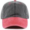 image:imageThe Hat Depot 100 Cotton Pigment Dyed Low Profile Dad Hat Six Panel Cap2 BlackRed