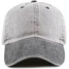 image:imageThe Hat Depot 100 Cotton Pigment Dyed Low Profile Dad Hat Six Panel Cap2 GrayBlack