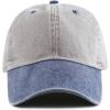 image:imageThe Hat Depot 100 Cotton Pigment Dyed Low Profile Dad Hat Six Panel Cap2 GrayNavy
