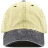 image:imageThe Hat Depot 100 Cotton Pigment Dyed Low Profile Dad Hat Six Panel Cap2 KhakiBlack
