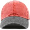 image:imageThe Hat Depot 100 Cotton Pigment Dyed Low Profile Dad Hat Six Panel Cap2 RedBlack