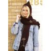 image:imageThe Hat Depot 700HD1 Hodded Knit Scarf with Floral Embroidery