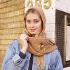 image:imageThe Hat Depot 700HD1 Hodded Knit Scarf with Floral Embroidery