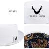 image:imageThe Hat Depot Cotton amp Cotton Herringbone Paisley Lining Premium Quality Porkpie Hat1 Cotton  Whith