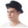 image:imageThe Hat Depot Cotton amp Cotton Herringbone Paisley Lining Premium Quality Porkpie Hat1 Herringbone Cotton  Navy