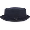 image:imageThe Hat Depot Cotton amp Cotton Herringbone Paisley Lining Premium Quality Porkpie Hat1 Herringbone Cotton  Navy