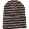 image:imageThe Hat Depot Fashion Junior Youth Unisex Soft Warm Stripe Knit Beanie Winter Hat Made in USA Brown