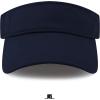 image:imageThe Hat Depot Kids 100 Cotton Sport QuickAdjust Strap Closure Sun Protect Golf Visor Cap HatNavy