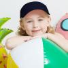 image:imageThe Hat Depot Kids 100 Cotton Sport QuickAdjust Strap Closure Sun Protect Golf Visor Cap HatNavy