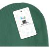 image:imageThe Hat Depot Kids 100 Washed Cotton Soft and Light Cuffed Skull Plain Daily Beanie for 25 yrs ChildrenDark Green