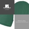 image:imageThe Hat Depot Kids 100 Washed Cotton Soft and Light Cuffed Skull Plain Daily Beanie for 25 yrs ChildrenDark Green