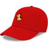 image:imageThe Hat Depot Kids American Flag amp Cute Embroidery Cotton Baseball Cap Hat1 Dinosaur 1  Red