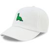 image:imageThe Hat Depot Kids American Flag amp Cute Embroidery Cotton Baseball Cap Hat1 Dinosaur 2  White