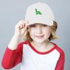 image:imageThe Hat Depot Kids American Flag amp Cute Embroidery Cotton Baseball Cap Hat1 Dinosaur 2  White
