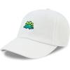 image:imageThe Hat Depot Kids American Flag amp Cute Embroidery Cotton Baseball Cap Hat1 Dinosaur 3  White