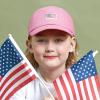image:imageThe Hat Depot Kids American Flag amp Cute Embroidery Cotton Baseball Cap HatLight Pink