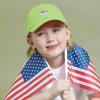 image:imageThe Hat Depot Kids American Flag amp Cute Embroidery Cotton Baseball Cap HatLime Green