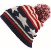 image:imageThe Hat Depot Kids Cuffed Beanie Knit Stripe Pom Winter Hat0 Flag
