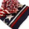 image:imageThe Hat Depot Kids Cuffed Beanie Knit Stripe Pom Winter Hat0 Flag